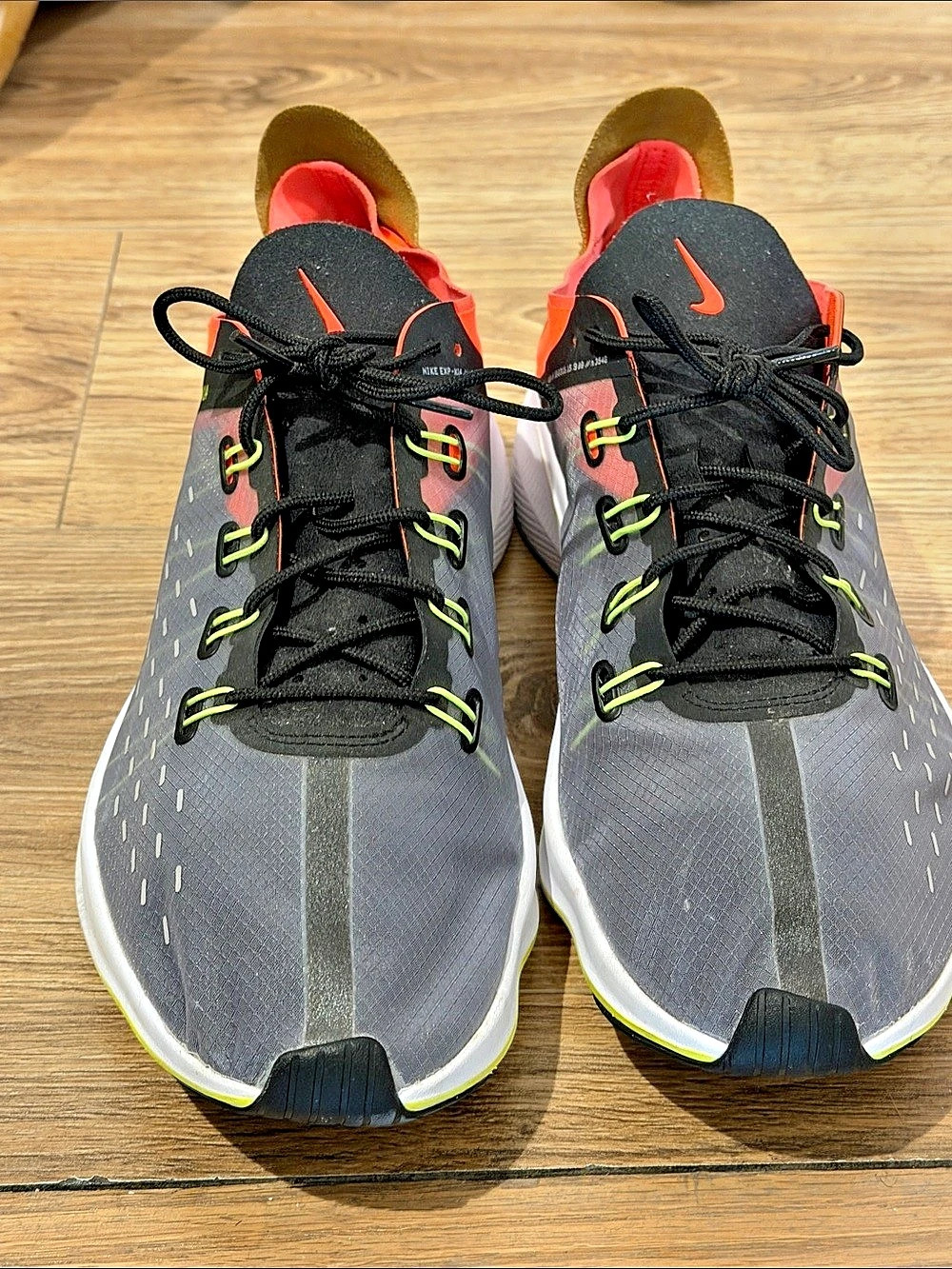 Nike EXP X-14 Athletic Shoes Gray & Orange US 12.5